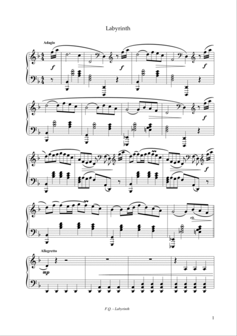 Labyrinth Piano Solo scores gallery preview page 2