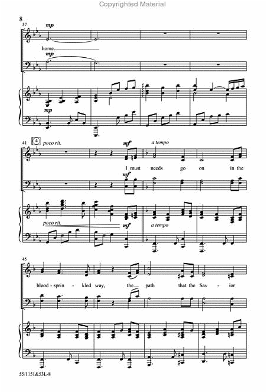 The Way of the Cross Leads Home 4-Part scores gallery preview page 5