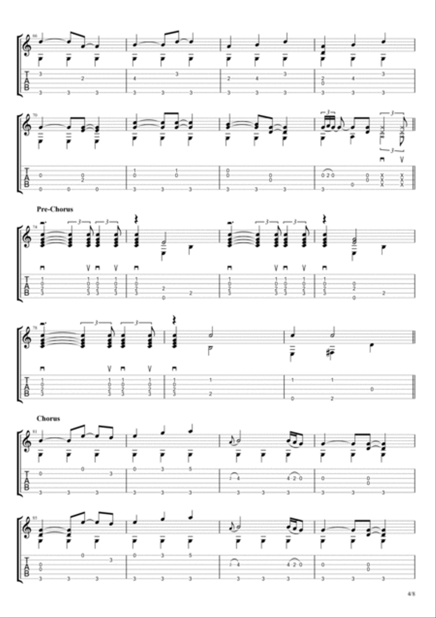 Cherry Wine Acoustic Guitar scores gallery preview page 4