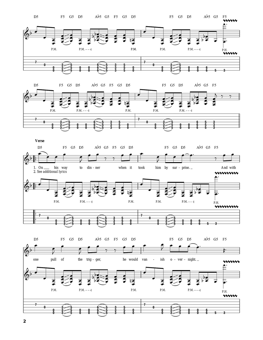 Perry Mason by Ozzy Osbourne - Acoustic Guitar - Digital