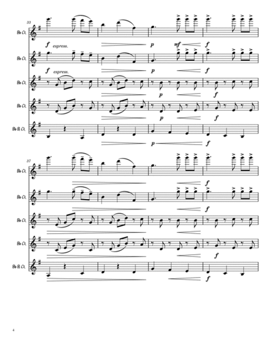 Intermezzo from Cavalleria Rusticana - Clarinet Quintet image number null