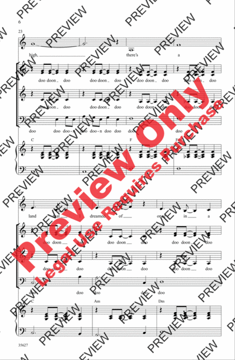 Over the Rainbow Over the Rainbow 3-Part scores gallery preview page 6
