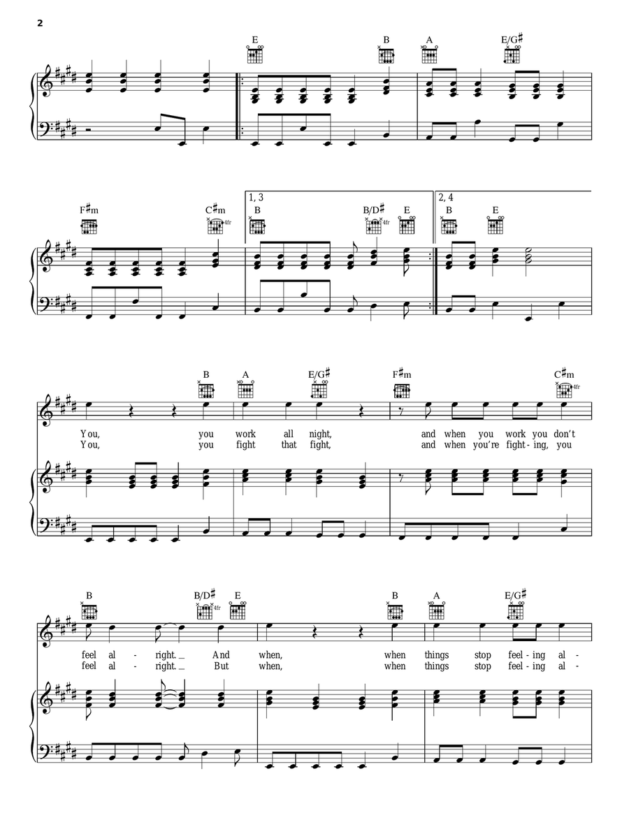 Party Hard Piano, Vocal, Guitar scores gallery preview page 2