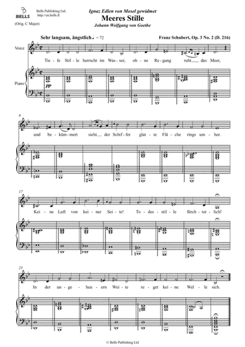 Meeres Stille, Op. 3 No. 2 (D. 216) (B-flat Major)