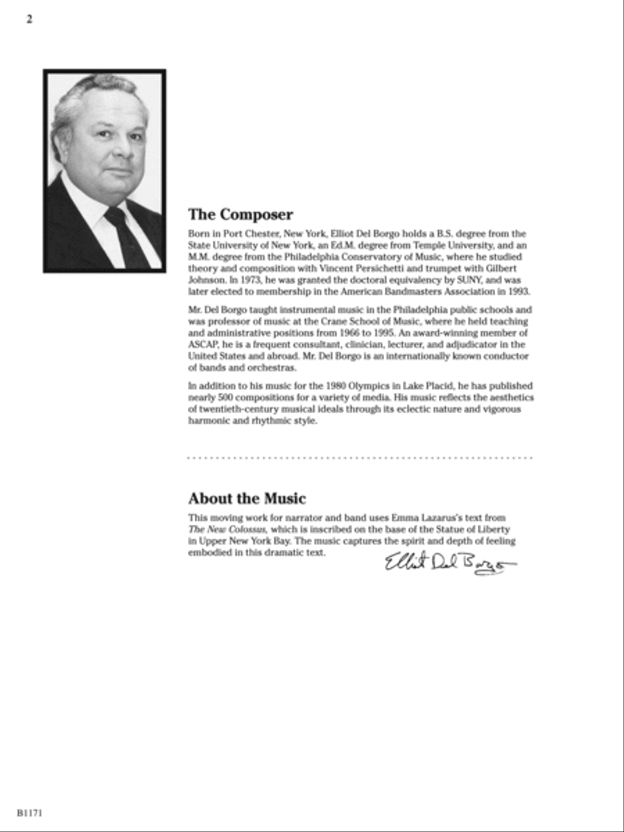 Miss Liberty's Promise: Score Concert Band scores gallery preview page 2