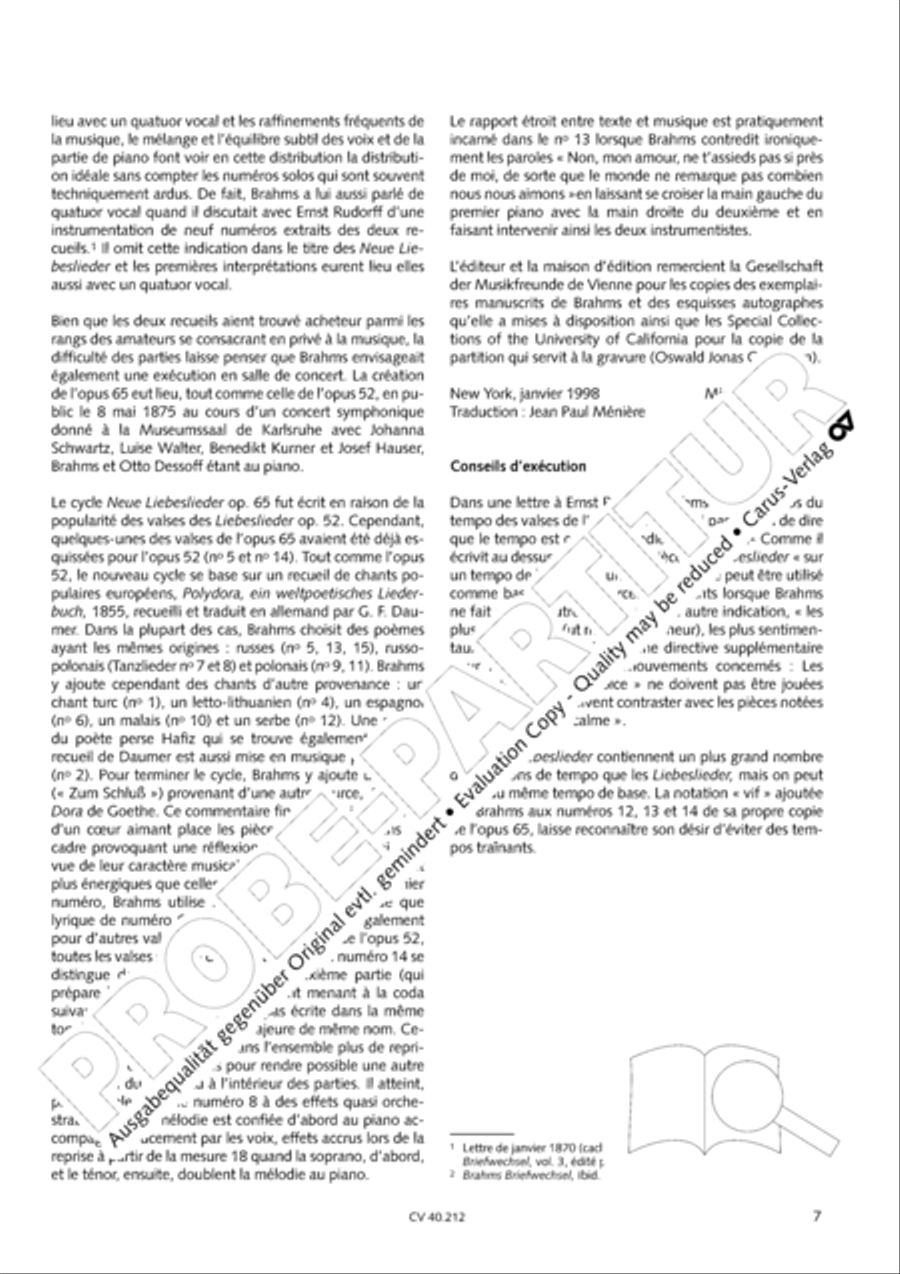 Neue Liebeslieder-Walzer, Op. 65 Choir scores gallery preview page 8