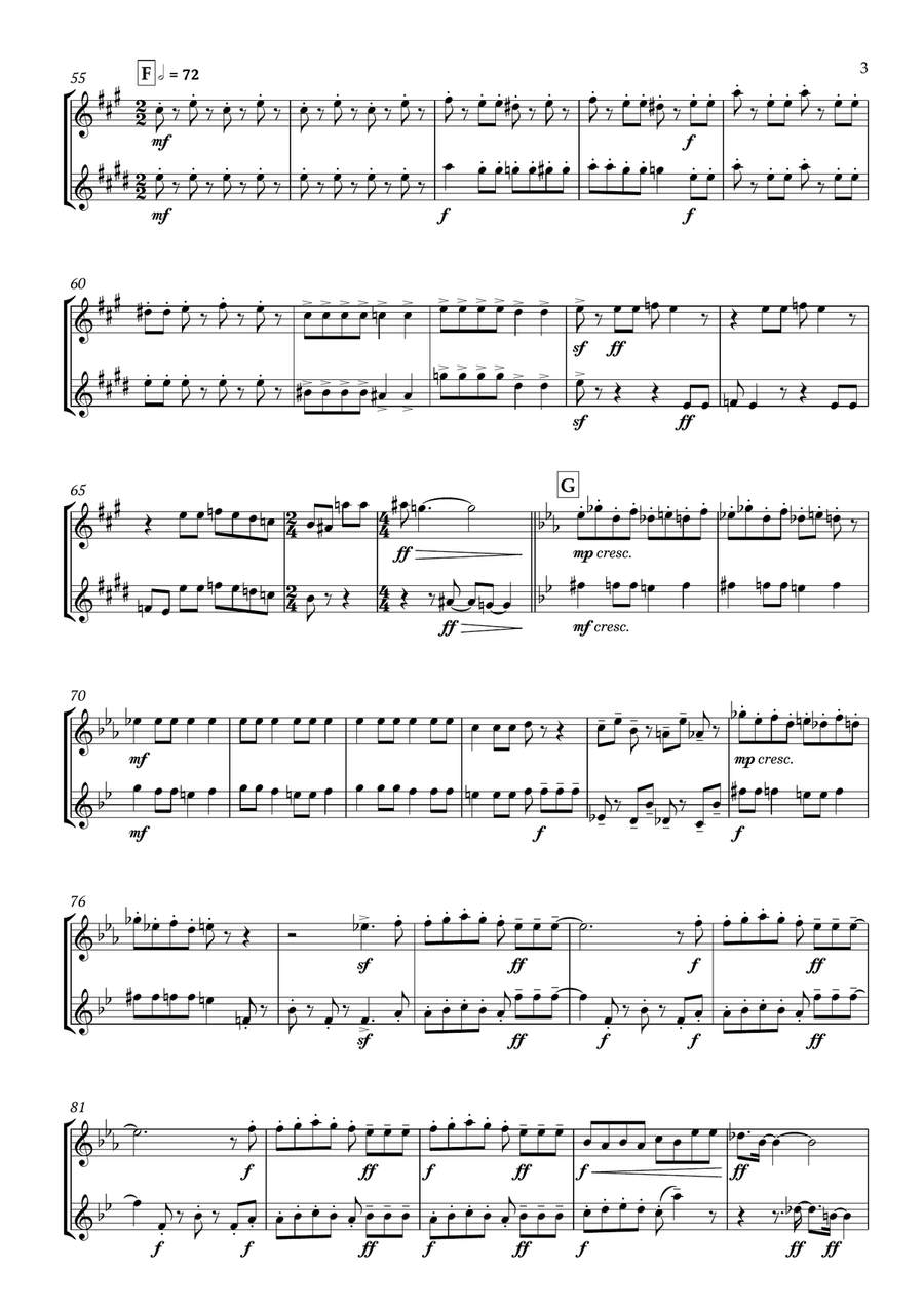 Bohemian Rhapsody Woodwind Duet scores gallery preview page 4