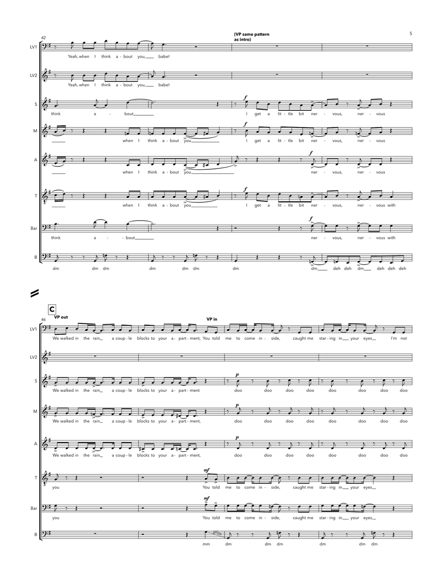 Nervous A Cappella scores gallery preview page 5