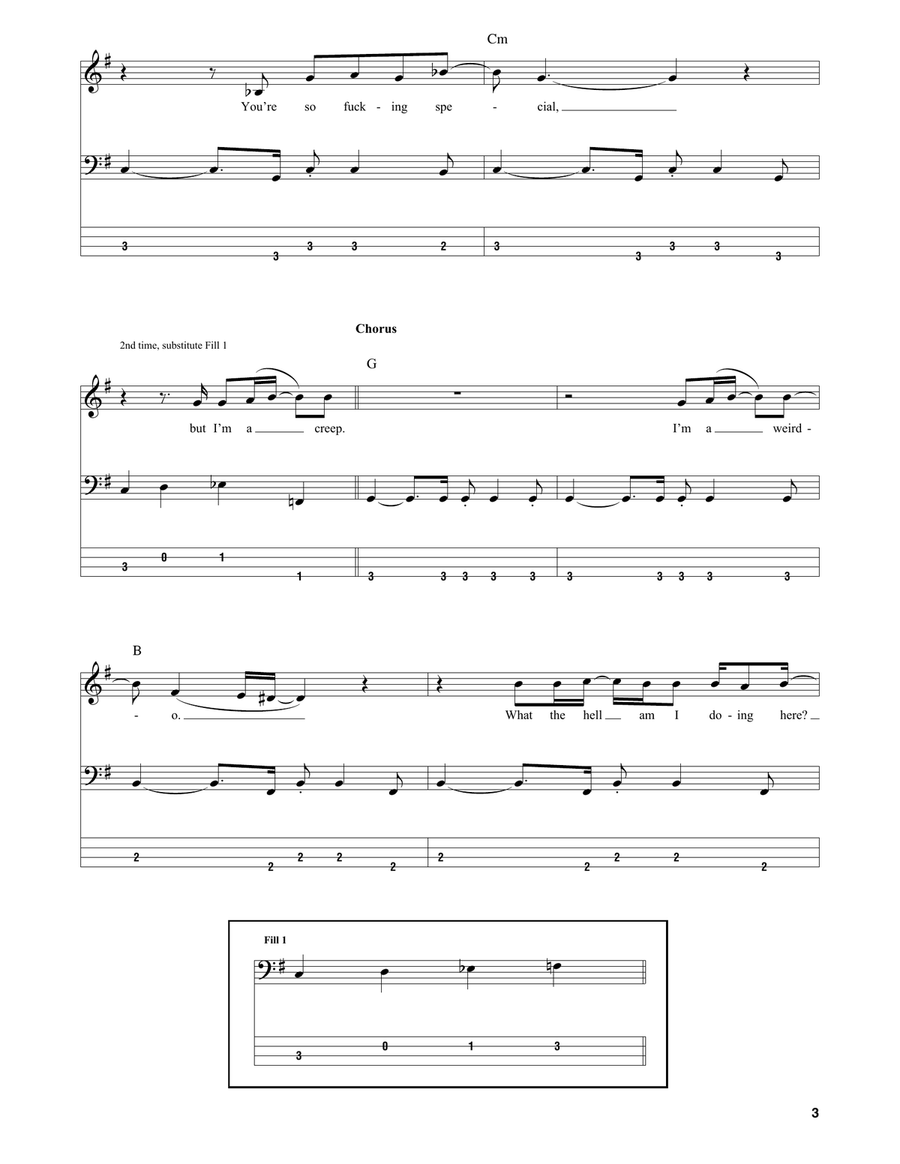 Creep Acoustic Guitar scores gallery preview page 3