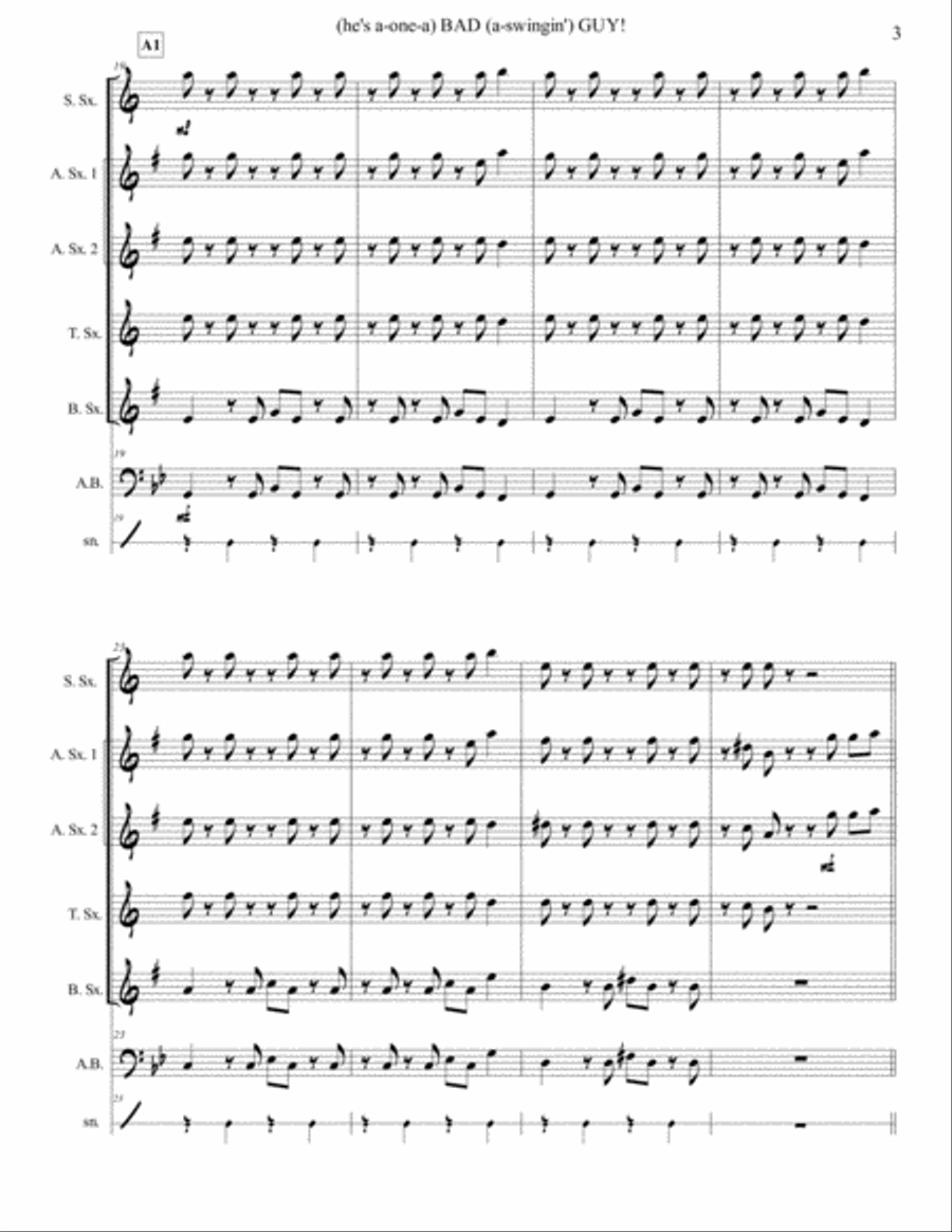 Bad Guy Small Ensemble scores gallery preview page 3