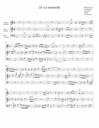 24. La martinella (arrangement for 3 recorders)