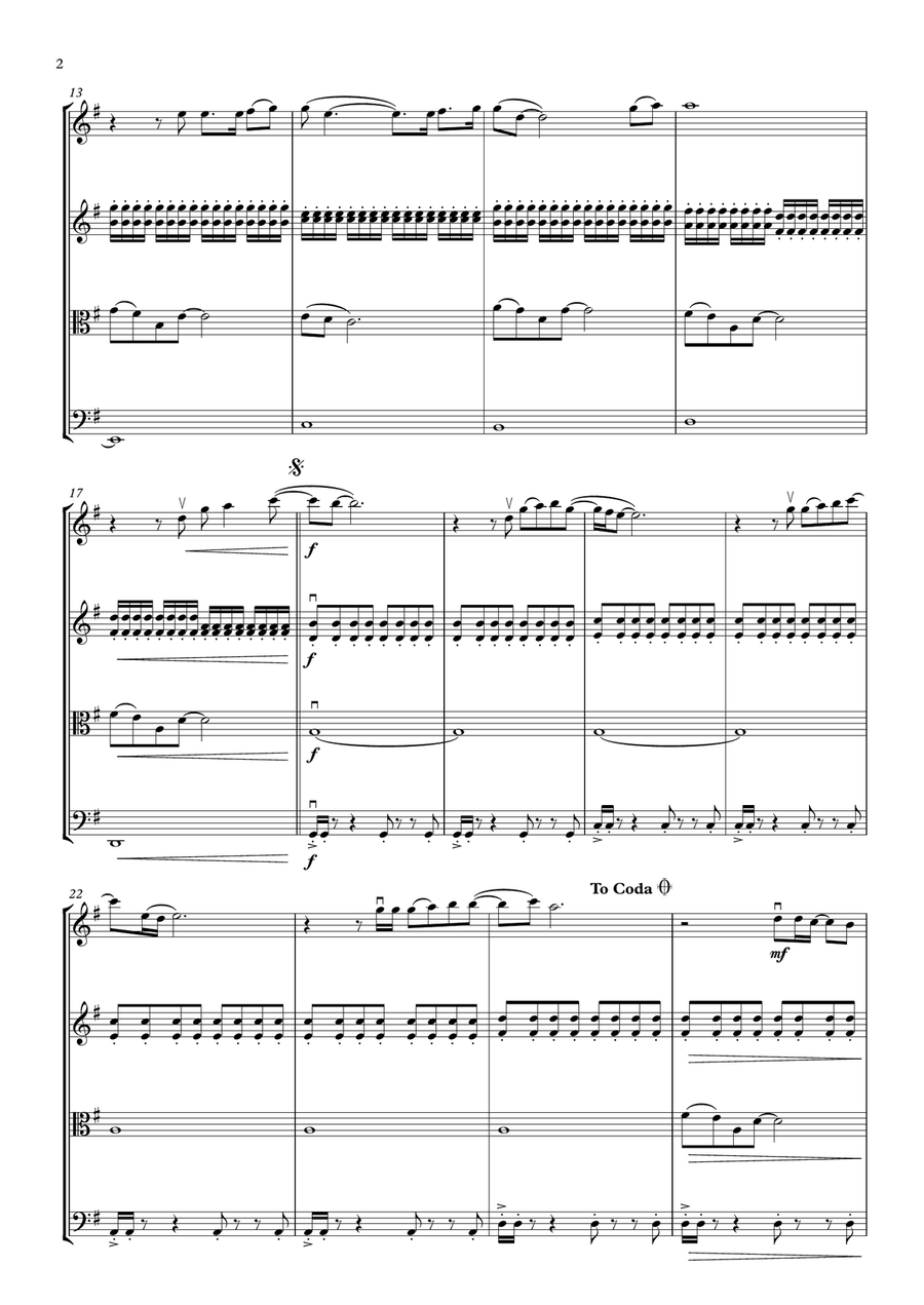The Power Of Love String Quartet scores gallery preview page 6