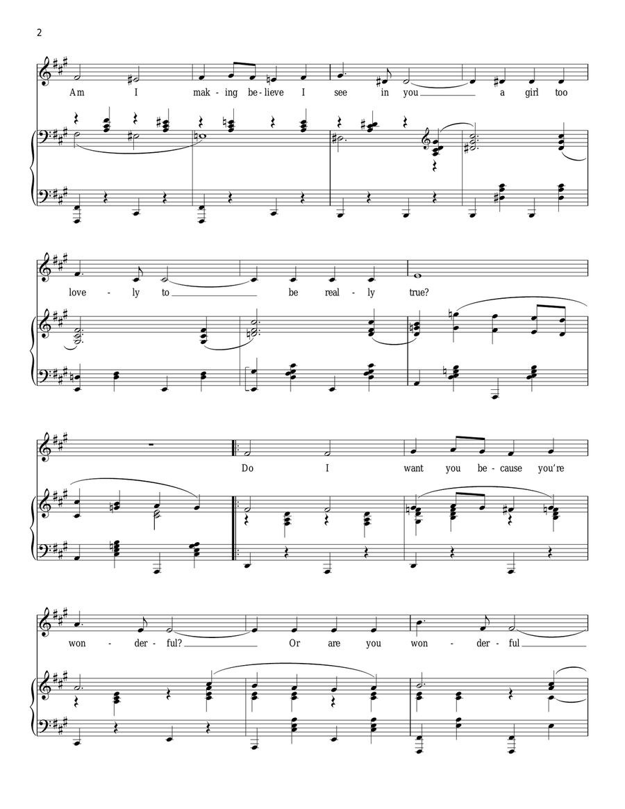 Do I Love You Because You're Beautiful? Piano, Vocal scores gallery preview page 2
