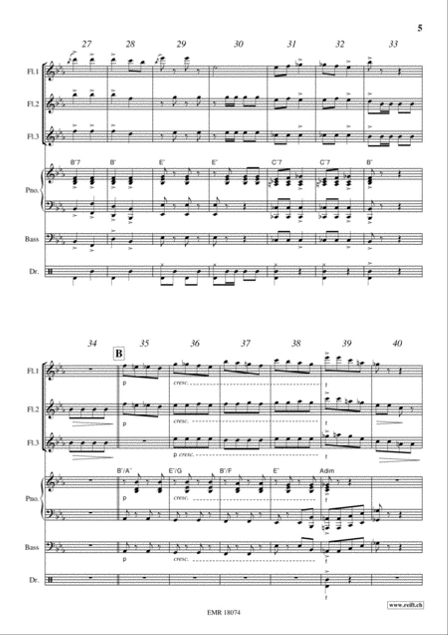 Tritsch-Tratsch Polka Flute scores gallery preview page 5