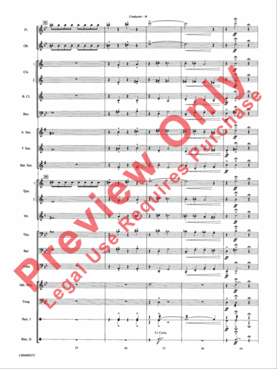 How the Grinch Stole Christmas Concert Band scores gallery preview page 17