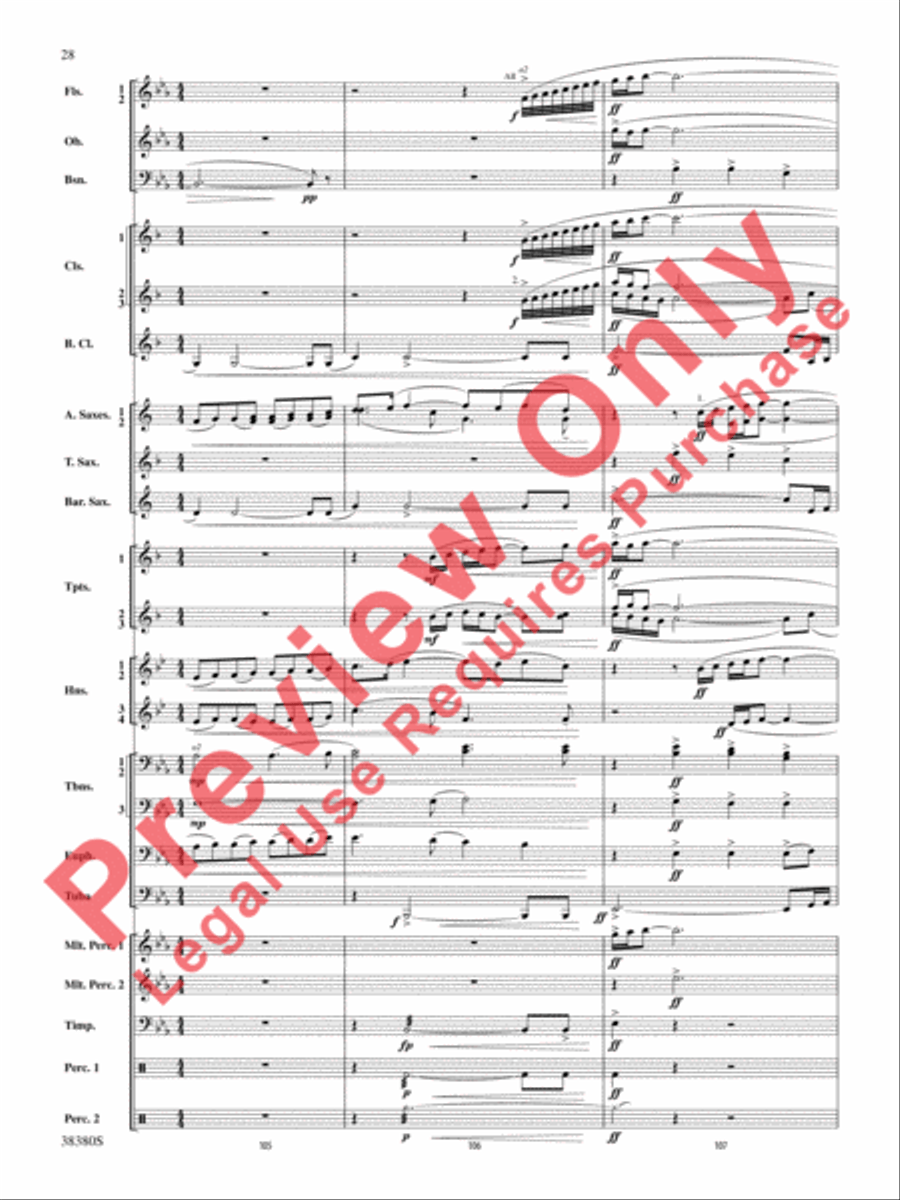 And In the End It Was Earth Concert Band scores gallery preview page 29