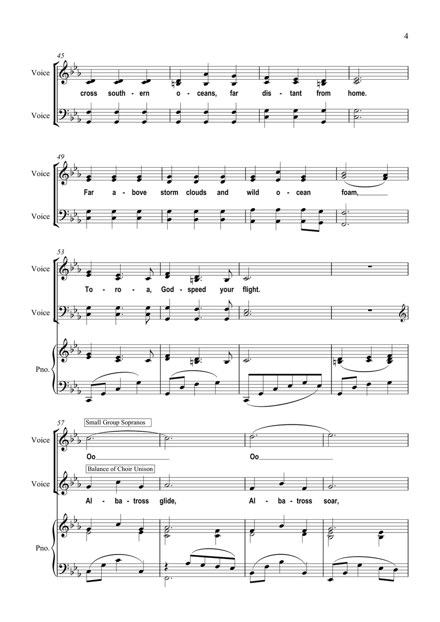 Albatross (Toroa) 4-Part scores gallery preview page 5