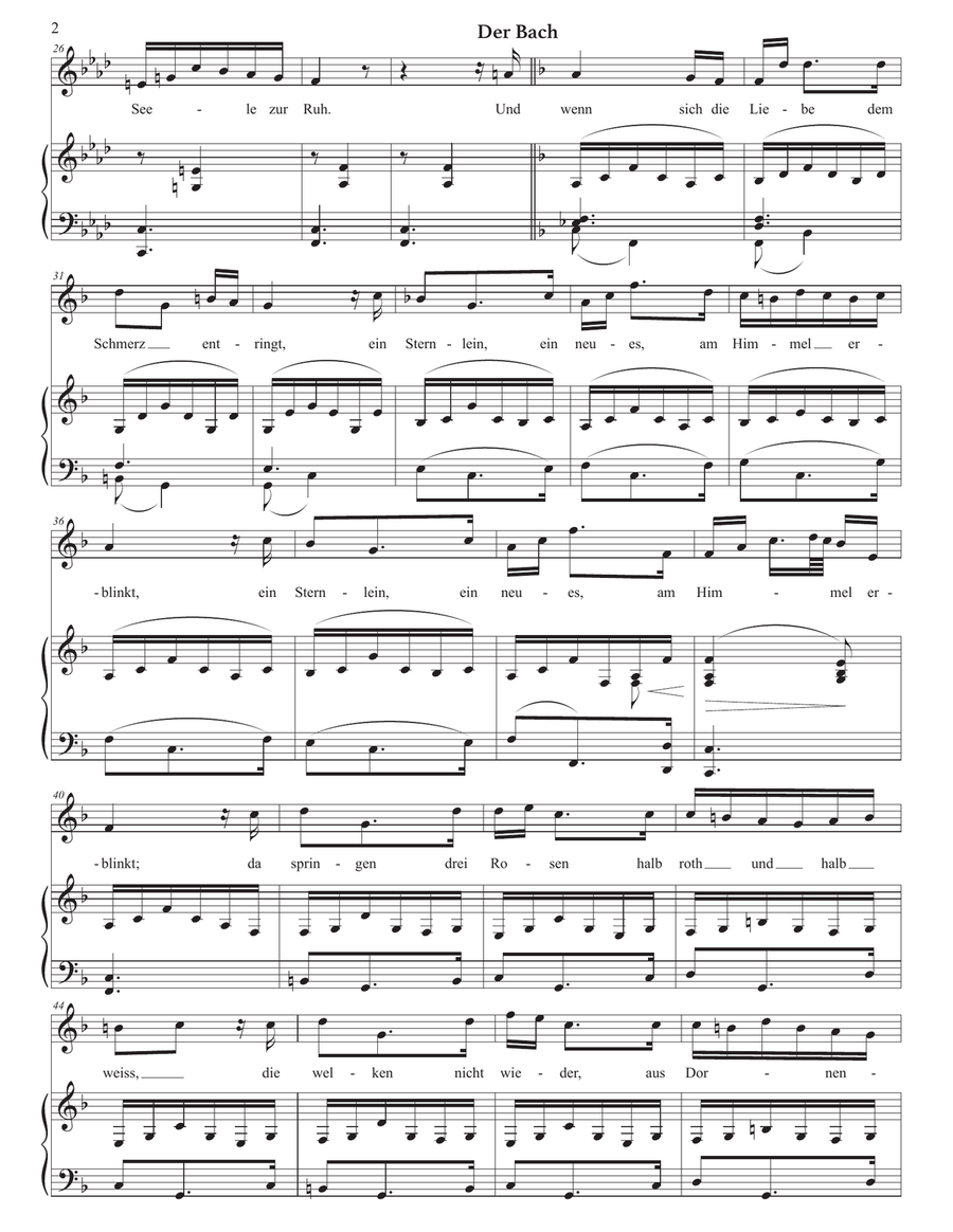 SCHUBERT: Der Müller und der Bach (transposed to F minor) Voice scores gallery preview page 3