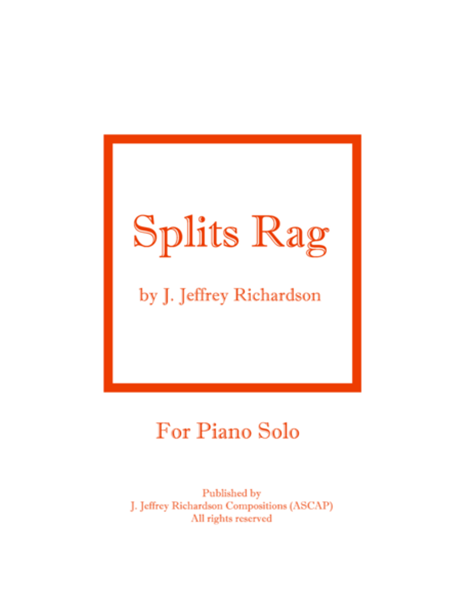 Splits Rag Splits Rag Piano Solo scores gallery preview page 1