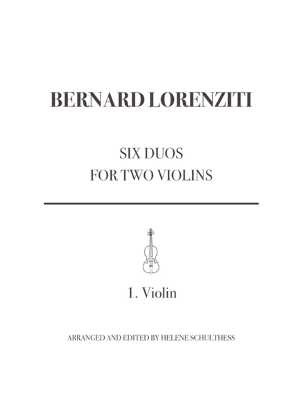Bernard Lorenziti 6 Duos for 2 violins