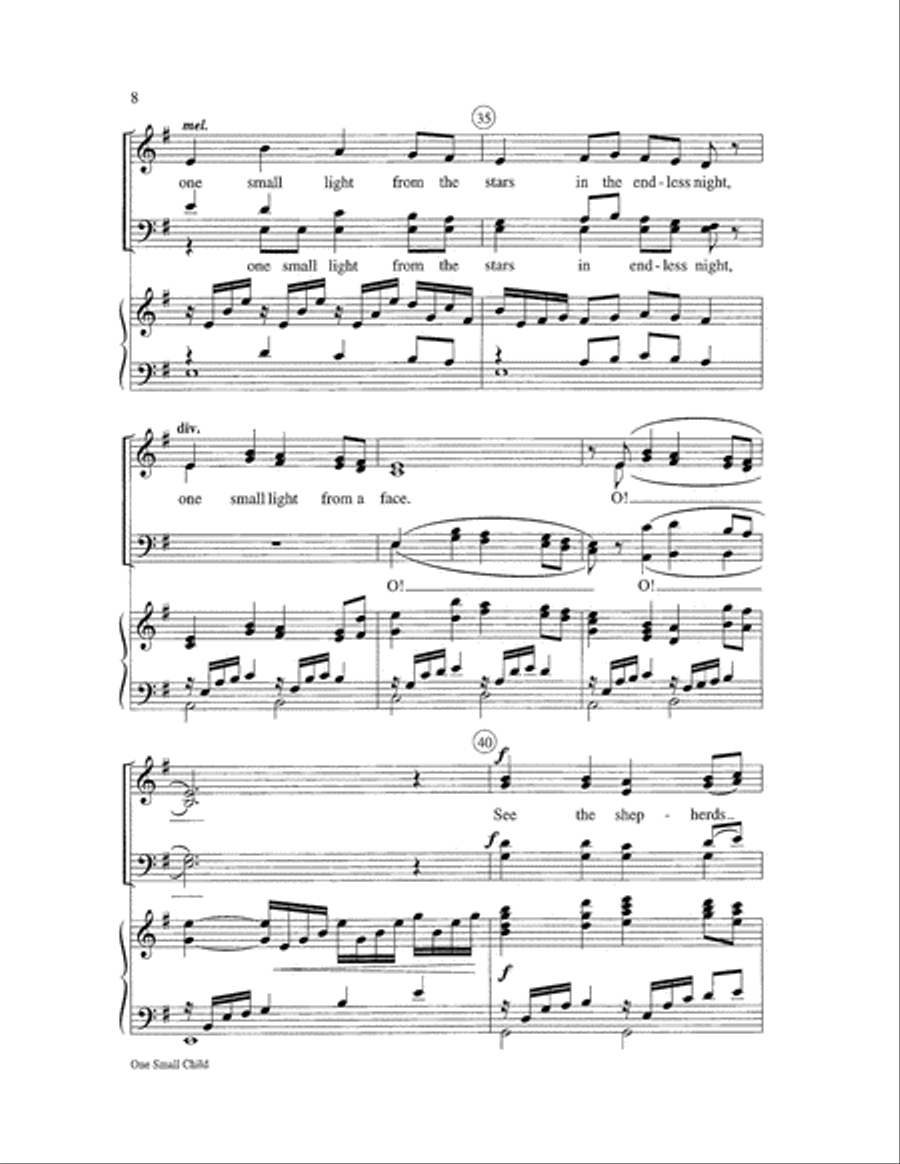 One Small Child Choir scores gallery preview page 8