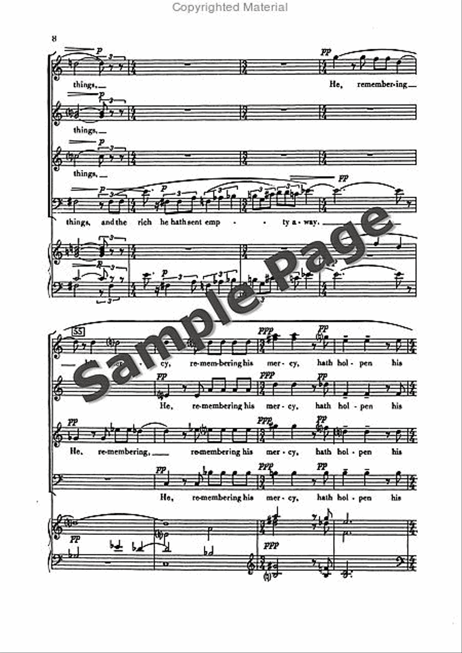 Magnificat and Nunc Dimittis 4-Part scores gallery preview page 11