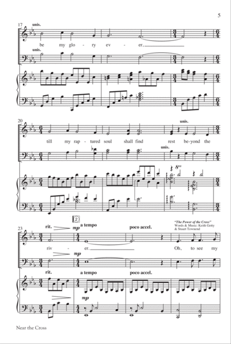 Near the Cross with The Power of the Cross 4-Part scores gallery preview page 4