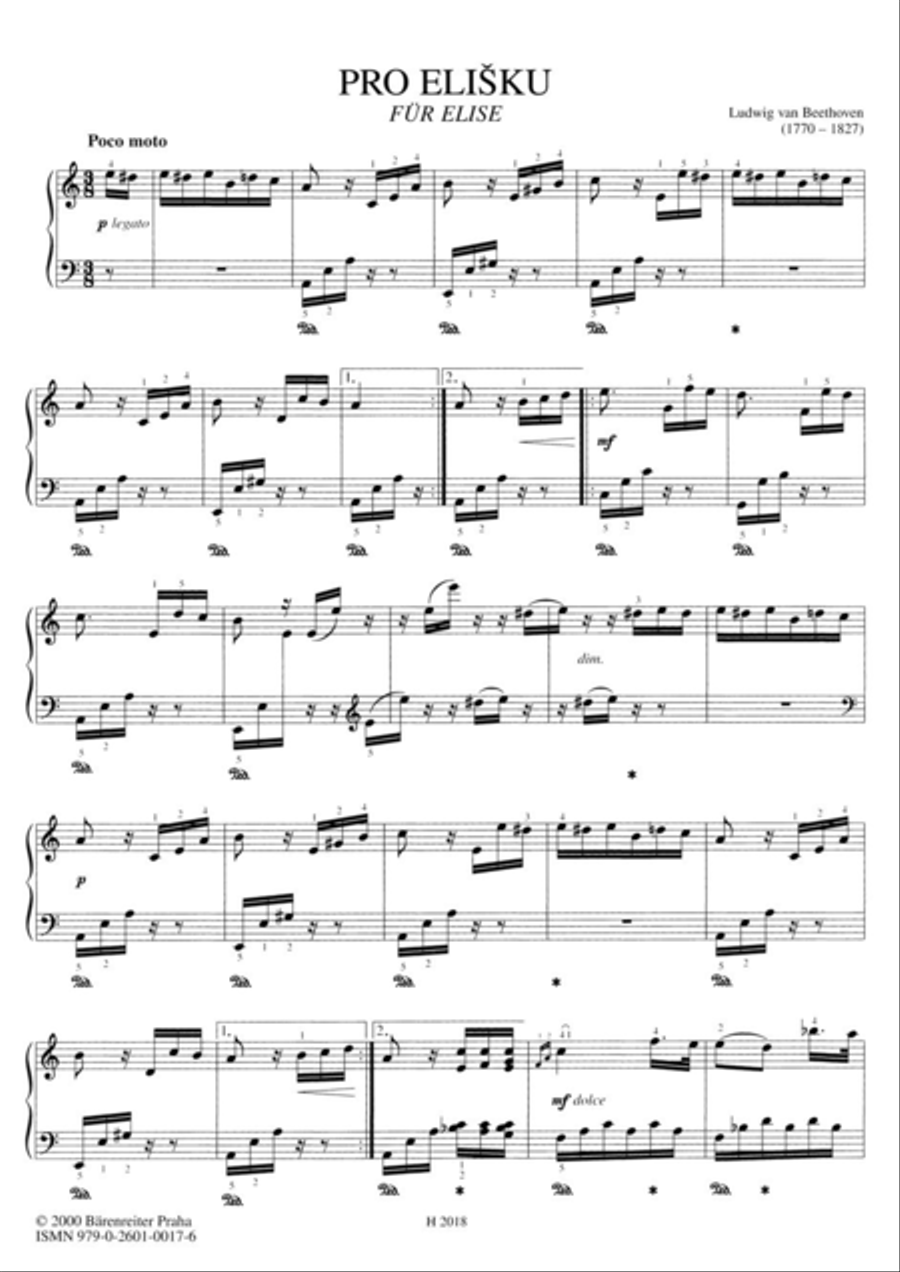Für Elise Piano Solo scores gallery preview page 2