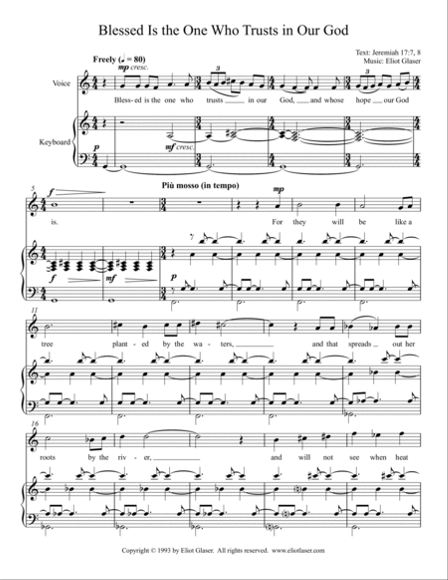Blessed Is the One That Trusts In Our God Voice scores gallery preview page 2