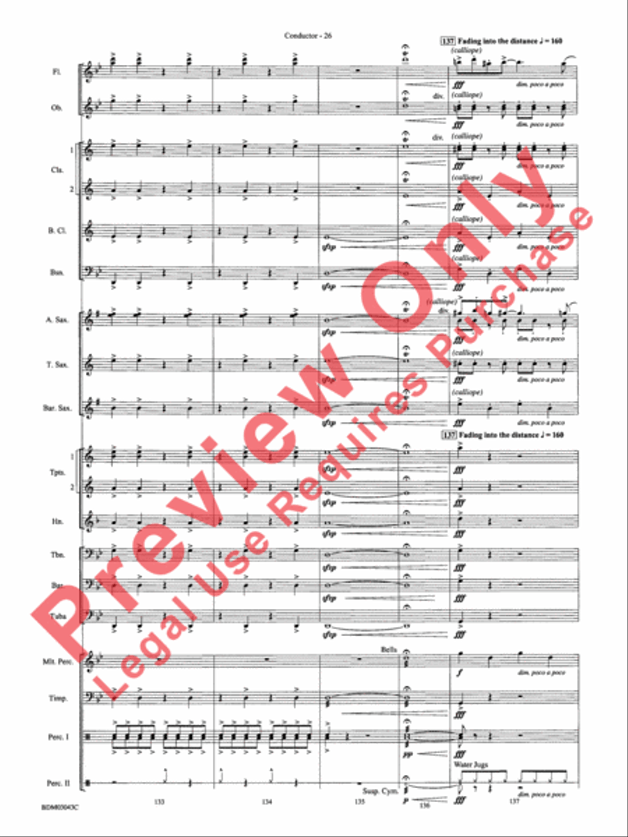 The Great Steamboat Race The Great Steamboat Race Concert Band scores gallery preview page 29