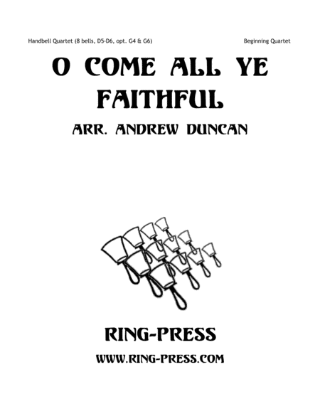 O Come All Ye Faithful - Beginning Handbell Quartet image number null