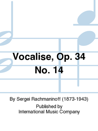 Book cover for Vocalise, Op. 34 No. 14