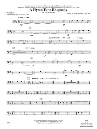 A Hymn Tune Rhapsody: (wp) 3rd B-flat Trombone B.C.