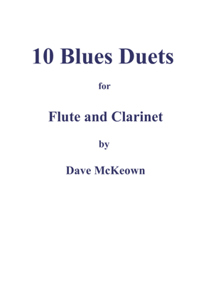 Book cover for 10 Blues Duets for Flute and Clarinet