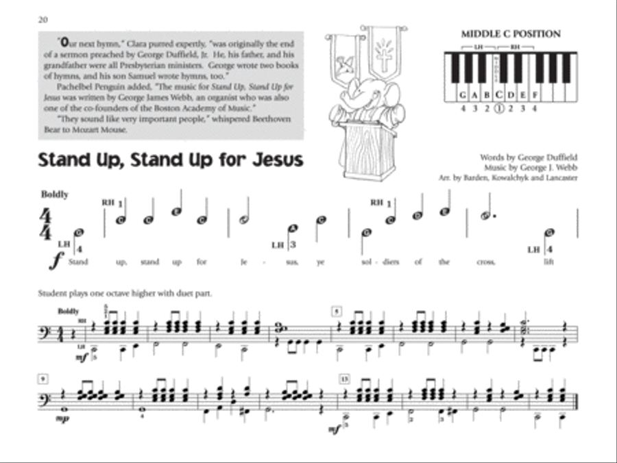 Music for Little Mozarts -- Little Mozarts Go to Church, Book 1-2 Piano Method scores gallery preview page 5
