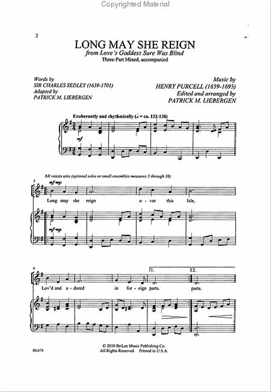 Long May She Reign 3-Part scores gallery preview page 2