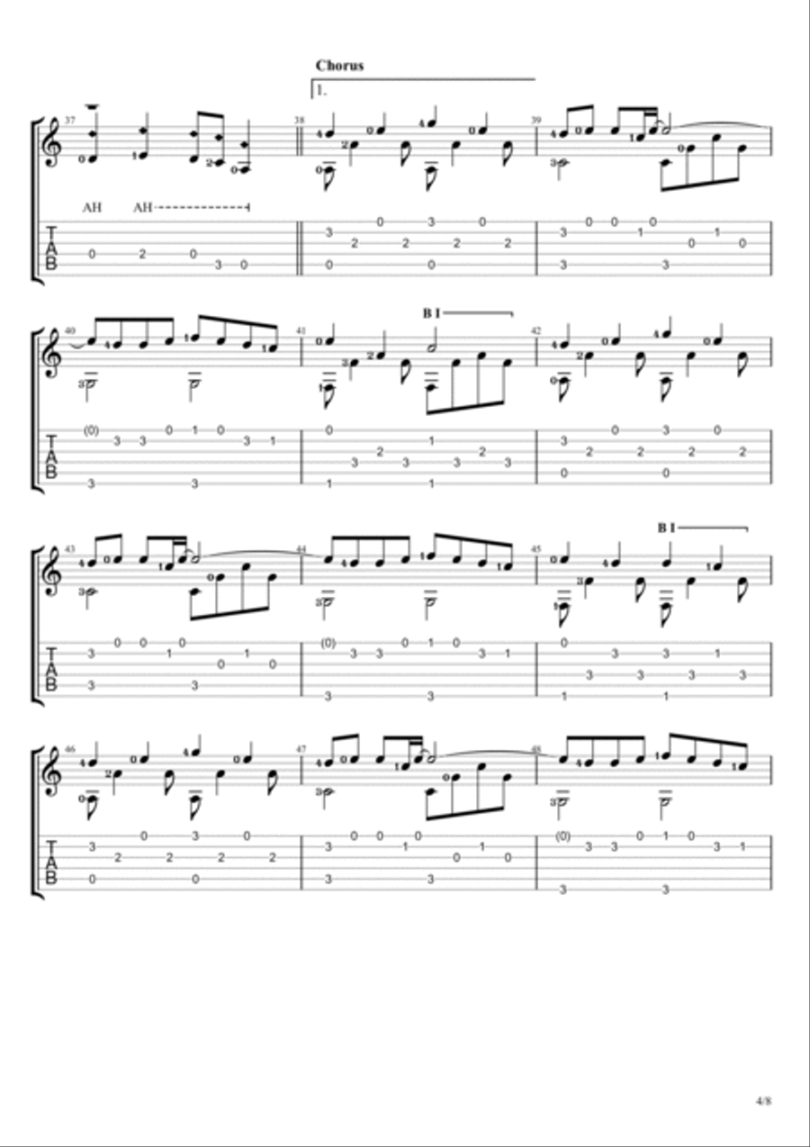 Counting Stars Guitar Solo scores gallery preview page 4