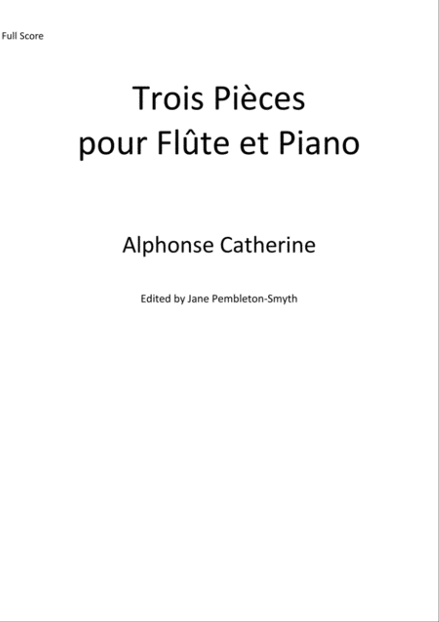 Trois Pieces Flute scores gallery preview page 1