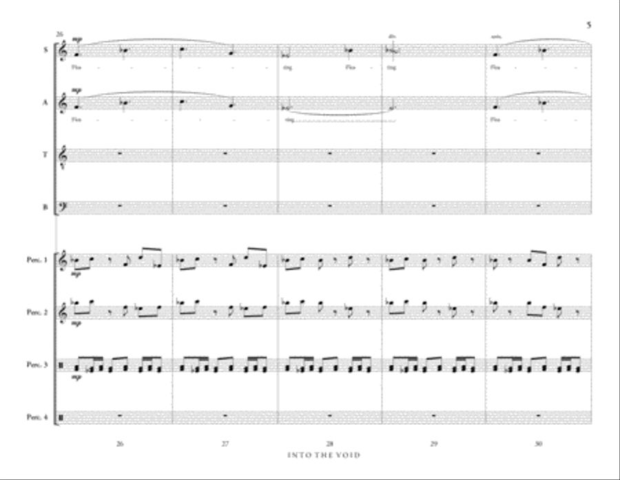 Into the Void (percussion ensemble) Choir scores gallery preview page 6