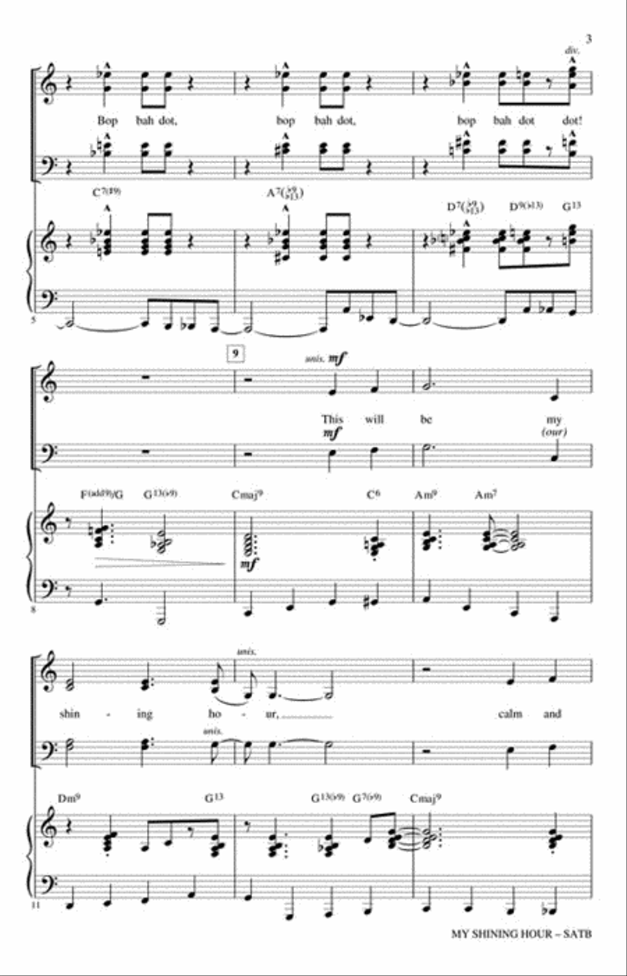 My Shining Hour 4-Part scores gallery preview page 3