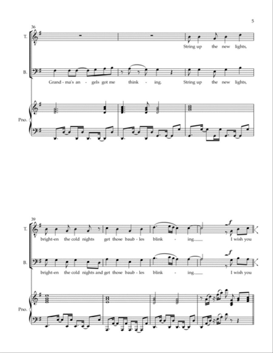 Christmas Conga TTBB scores gallery preview page 6
