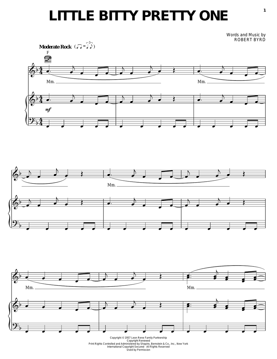 Little Bitty Pretty One Acoustic Guitar scores gallery preview page 1