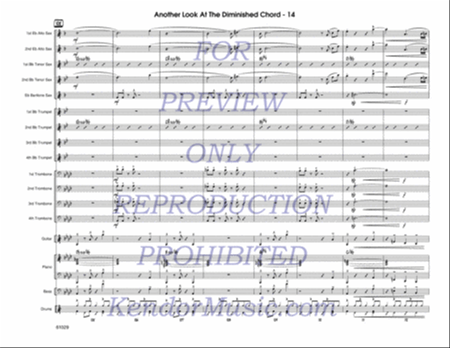 Another Look At The Diminished Chord (Full Score) Jazz Ensemble scores gallery preview page 15