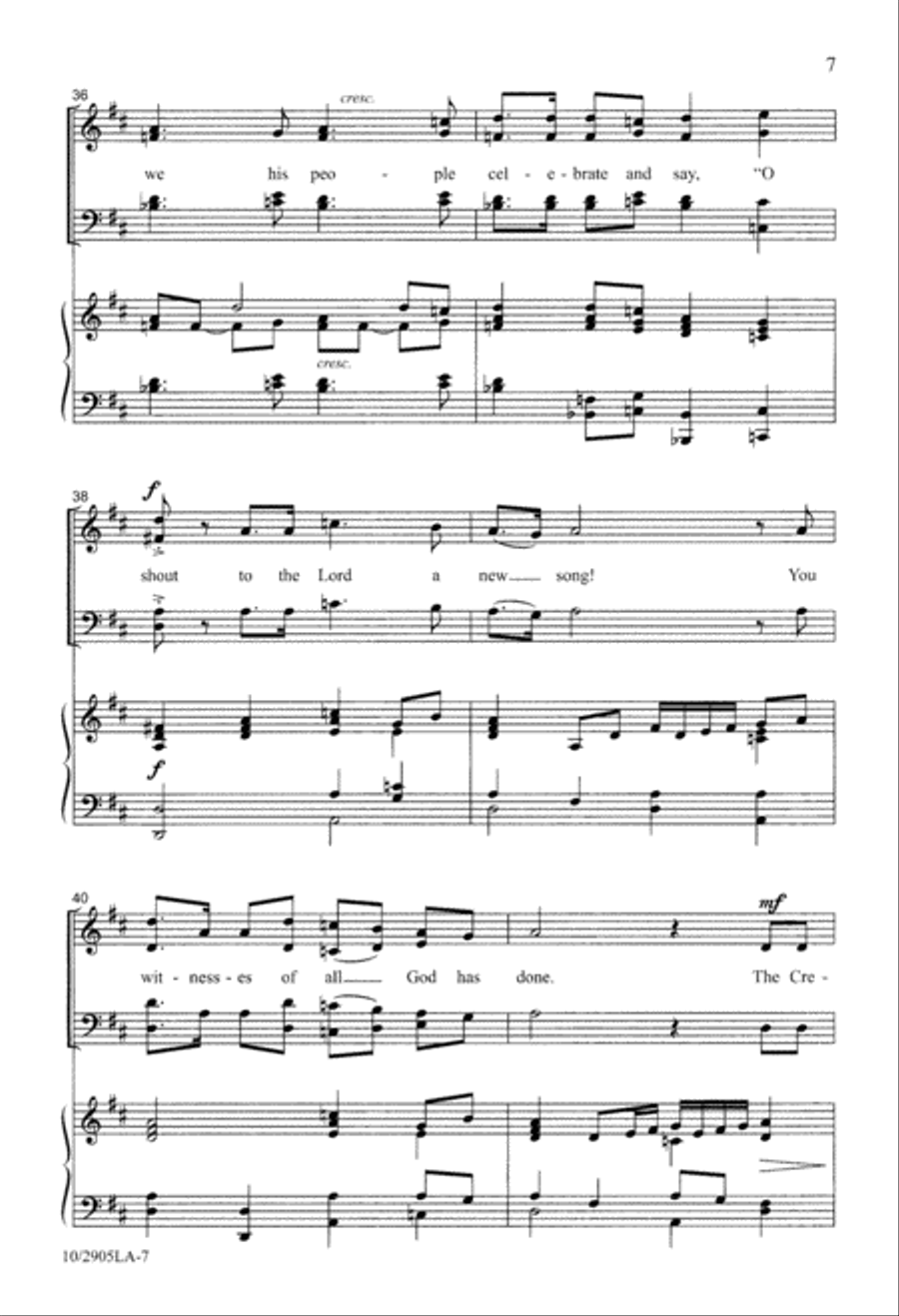 Shout to the Lord a New Song 4-Part scores gallery preview page 7