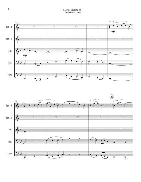 Chorale Prelude on Wondrous Love - Brass Quintet image number null
