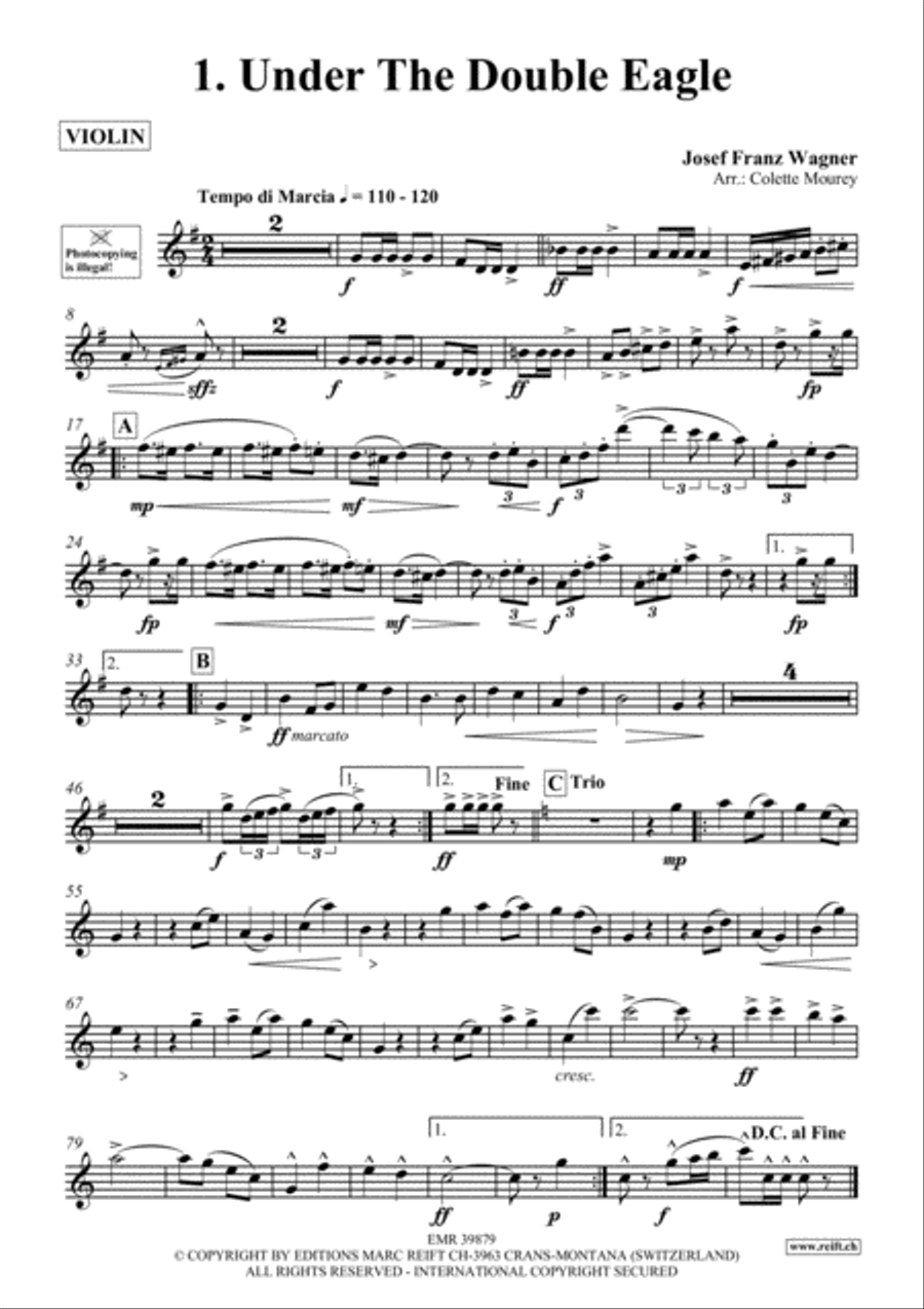 10 Greatest Famous Marches Violin Solo scores gallery preview page 2