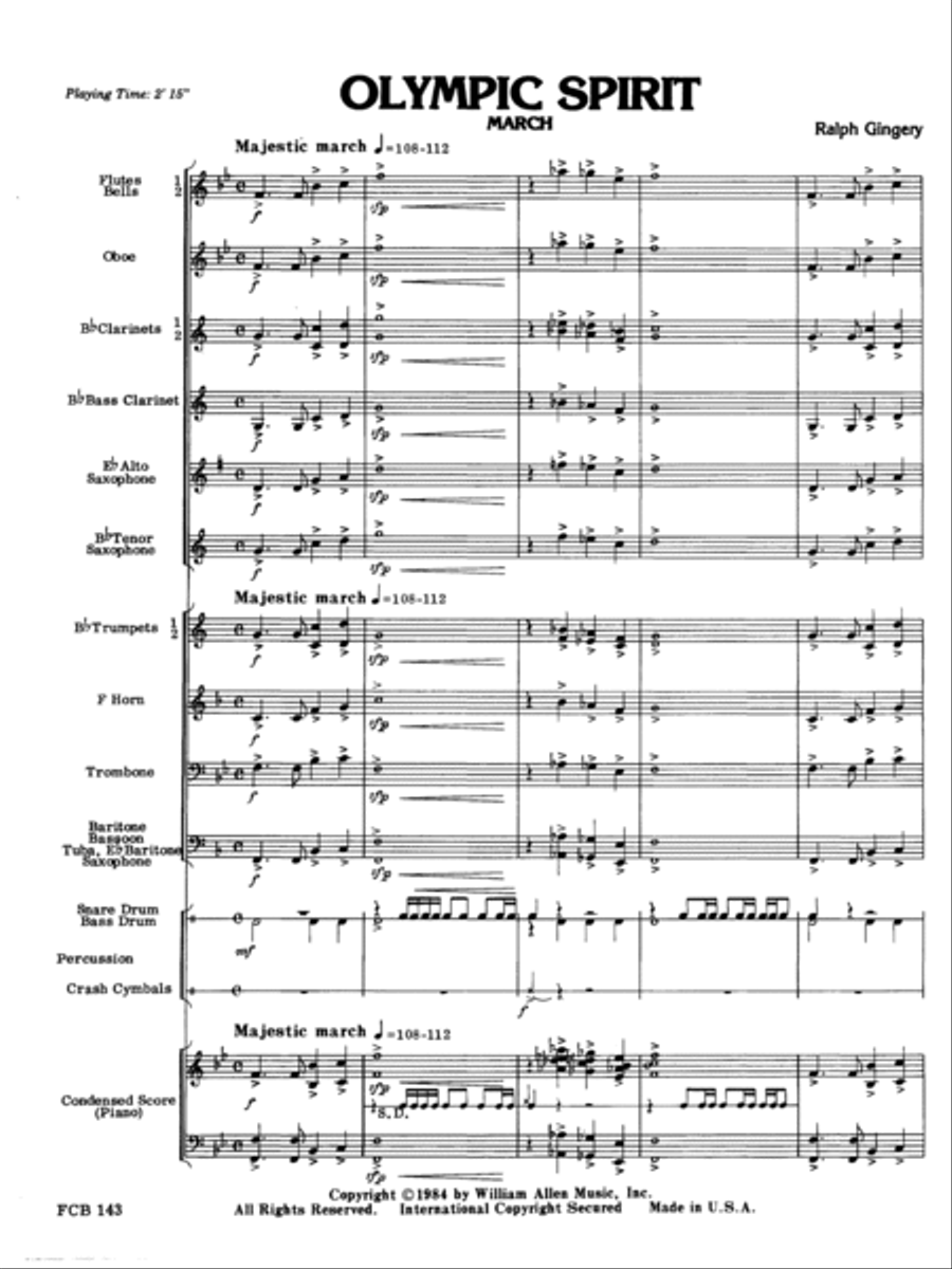 Olympic Spirit Olympic Spirit Concert Band scores gallery preview page 2
