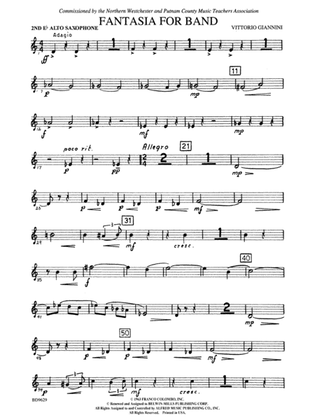 Fantasia for Band: 2nd E-flat Alto Saxophone