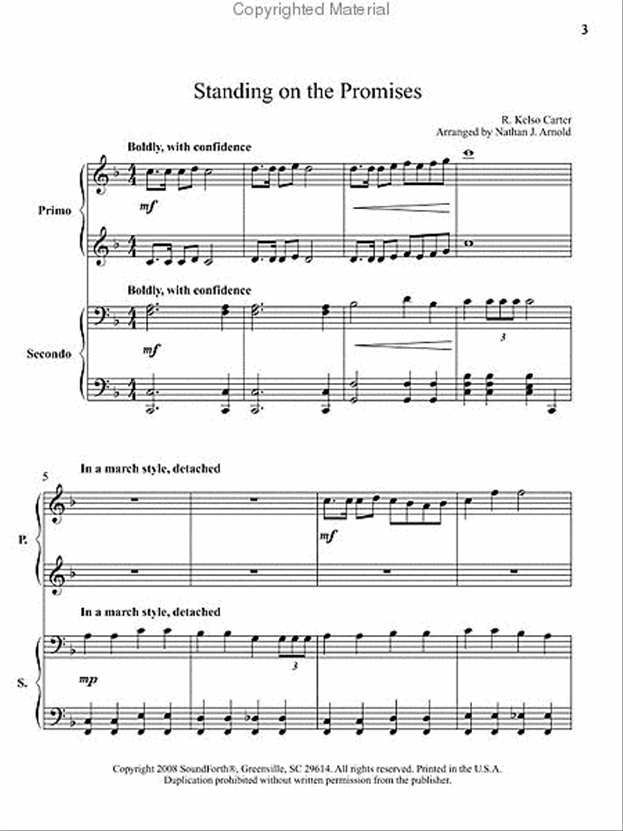 Standing on the Promises Standing on the Promises 1 Piano, 4-Hands scores gallery preview page 2
