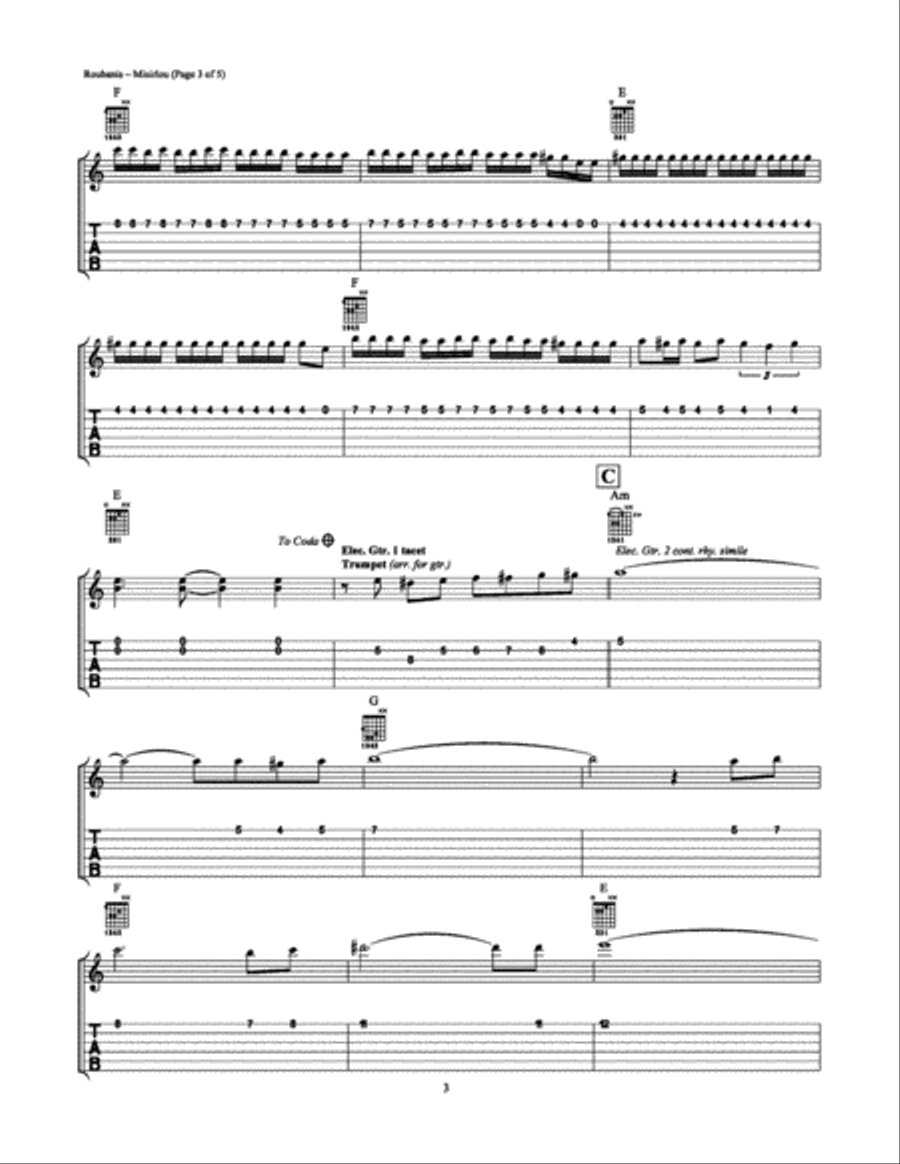 Misirlou Electric Guitar scores gallery preview page 3